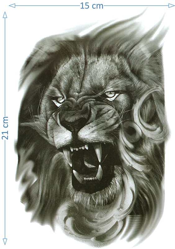 Roaring lion tattoo Royalty Free Vector Image  VectorStock